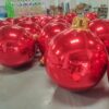 Bola de espelho inflável personalizada, enfeite de bola de Natal gigante