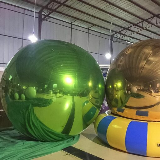 ลูกบอลกระจกเป่าลมขนาดยักษ์ ลูกบอลเป่าลมแบบแขวน – สีเขียว