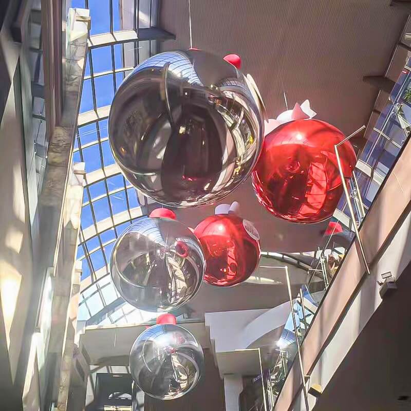 PVC Inflatable Mirror Ball Sphere – Red - China Inflatable Bouncer ...