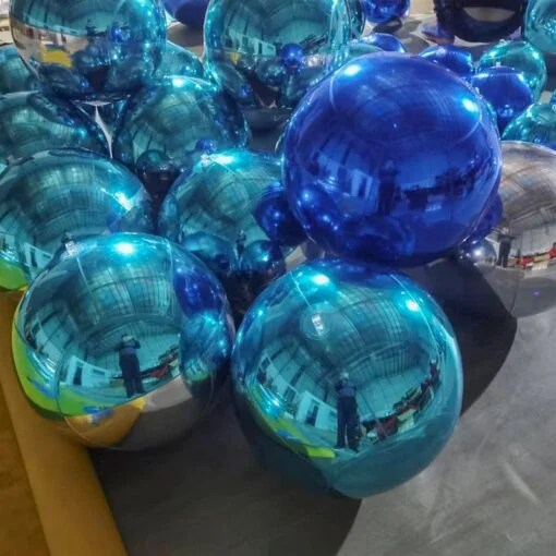 Esfera Inflable PVC Bola de Espejos – Azul
