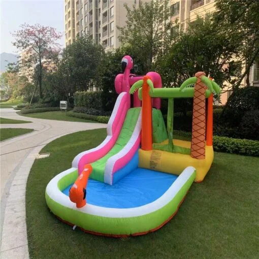 inflatable bouncer - flamingo