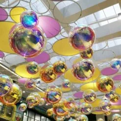 rainbow mirror ball-